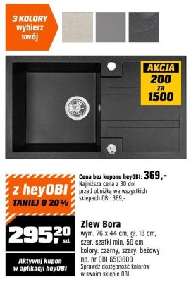 Zlew Bora promocja w OBI