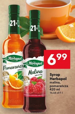 Syrop Herbapol malina 420 ml promocja w LEWIATAN