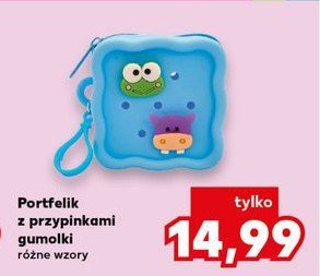Portfelik z przypinkami gumolki promocja w Kaufland