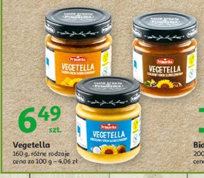 Krem s艂onecznikowy kakaowy Primavika vegetella promocja