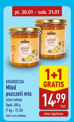 Miód pszczeli mix różne rodzaje  promocja w Aldi