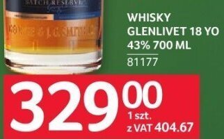 Whisky Glenlivet 18 YO 43% 700 ml promocja w Selgros