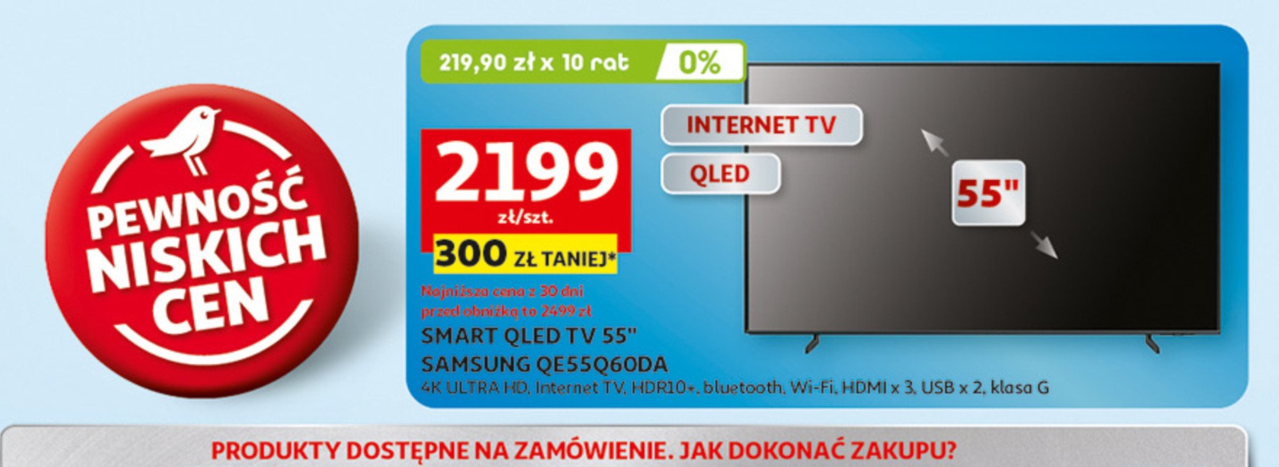 Telewizor 55" qe55q60da Samsung promocja