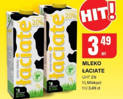Mleko 艁aciate UHT 2% promocja w Chorten