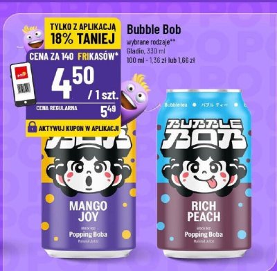 Bubble Bob napój różne rodzaje promocja w POLOmarket