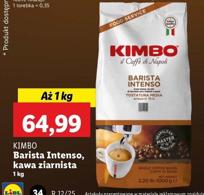 Kawa barista intenso Kimbo promocja w Lidl