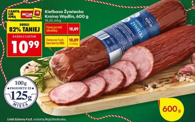 Kiełbasa żywiecka  600g promocja w Biedronka