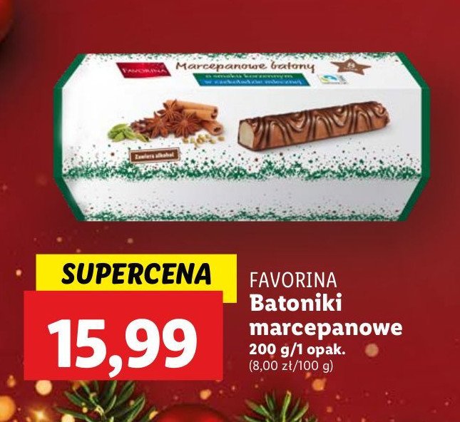 Batoniki marcepanowe korzenne Favorina promocja