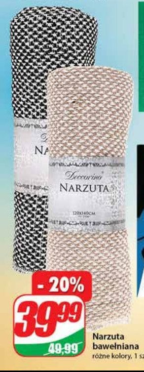 Narzuta bawe艂niana 120 x 140 cm DECCORINO promocja