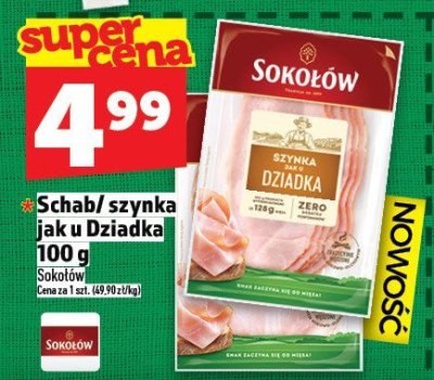 Schab/szynka jak u Dziadka Sokołów 100 g promocja w TOPAZ