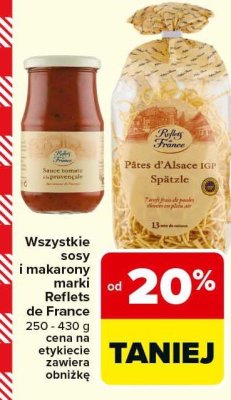 Sosy i makarony marki Reflets de France promocja w Carrefour Market