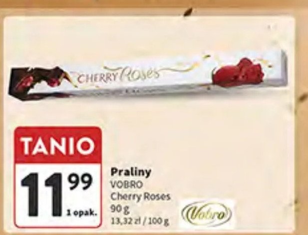 Bombonierka biała Vobro cherry roses promocja