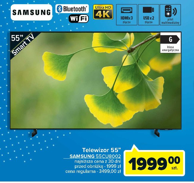 Telewizor 55" 55cu8002 Samsung promocja