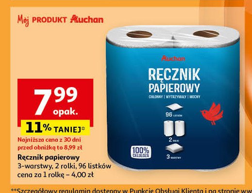 Ręcznik papierowy Auchan promocja