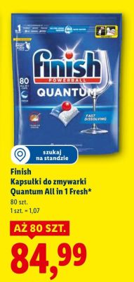 Kapsułki do zmywarki Finish Quantum All in 1 Fresh promocja w Lidl