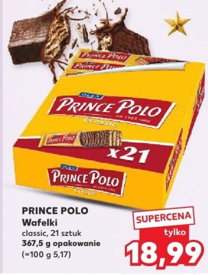 Wafelek PRINCE POLO classic, 21 sztuk promocja w Kaufland