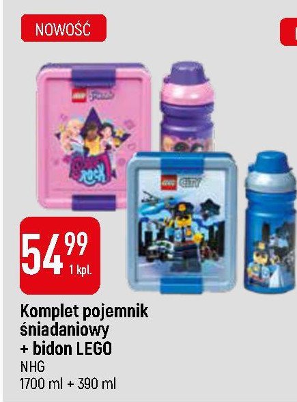 Komplet pojemnik 艣niadaniowy + bidon lego Nhg promocja
