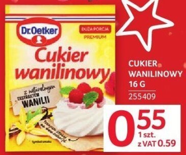 Cukier wanilinowy Dr. Oetker 16 g promocja w Selgros