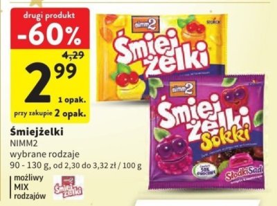 Śmiejżelki NIMM2 wybrane rodzaje promocja w Intermarche