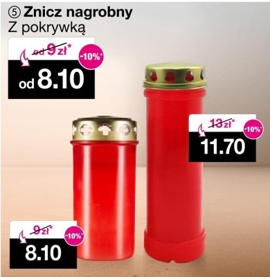 Znicz nagrobny z pokrywką promocja w Woolworth