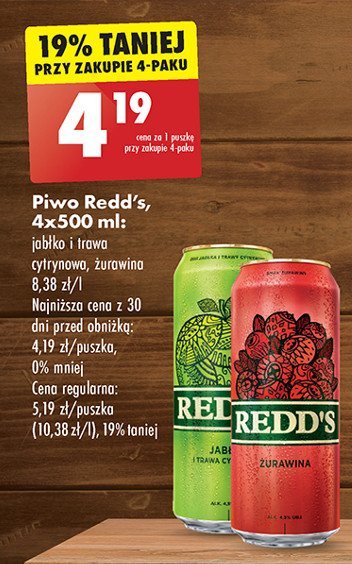 Piwo Redd's apple promocja