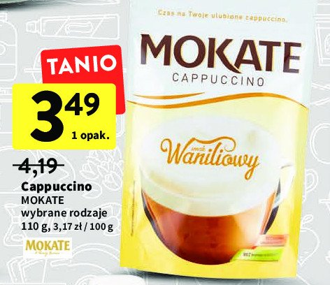 Cappuccino waniliowe Mokate cappuccino promocje