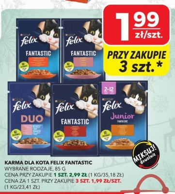 Karma dla kota Felix Fantastic wybrane rodzaje promocja w Top Market