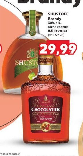 Brandy Shustoff apple promocja w Kaufland