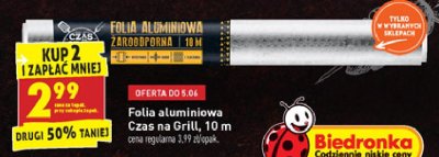 Folia aluminiowa 10 m grillowa Czas na grill promocja