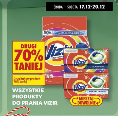 Produkty do prania Vizir, różne rodzaje promocja w Biedronka