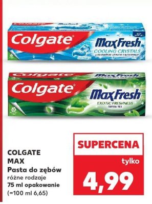 Pasta do zębów Max Fresh, różne rodzaje promocja w Kaufland