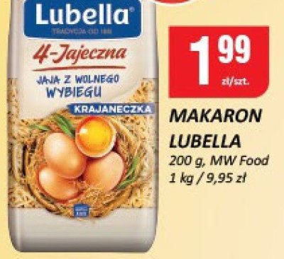 Makaron Lubella 4-jajeczny promocja w Chorten