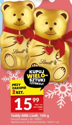 Teddy Milk Lindt, 100 g promocja w Twój Market