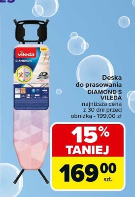 Deska do prasowania DIAMOND S VILEDA, najniższa cena z 30 dni przed obniżką - 199,00 zł promocja w Carrefour