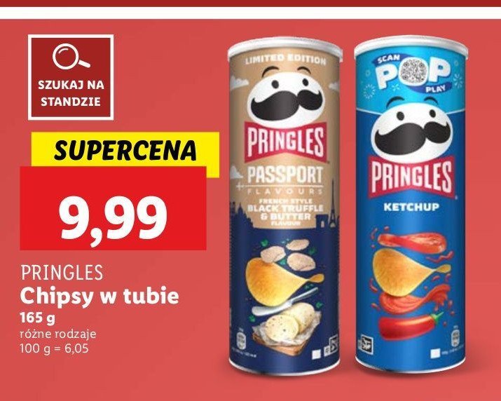 Chipsy french style balck truffle & butter Pringles passport flavours promocja w Lidl