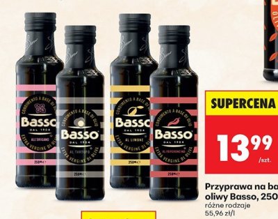 Przyprawa na bazie oliwy Basso 250 ml różne rodzaje promocja w Biedronka