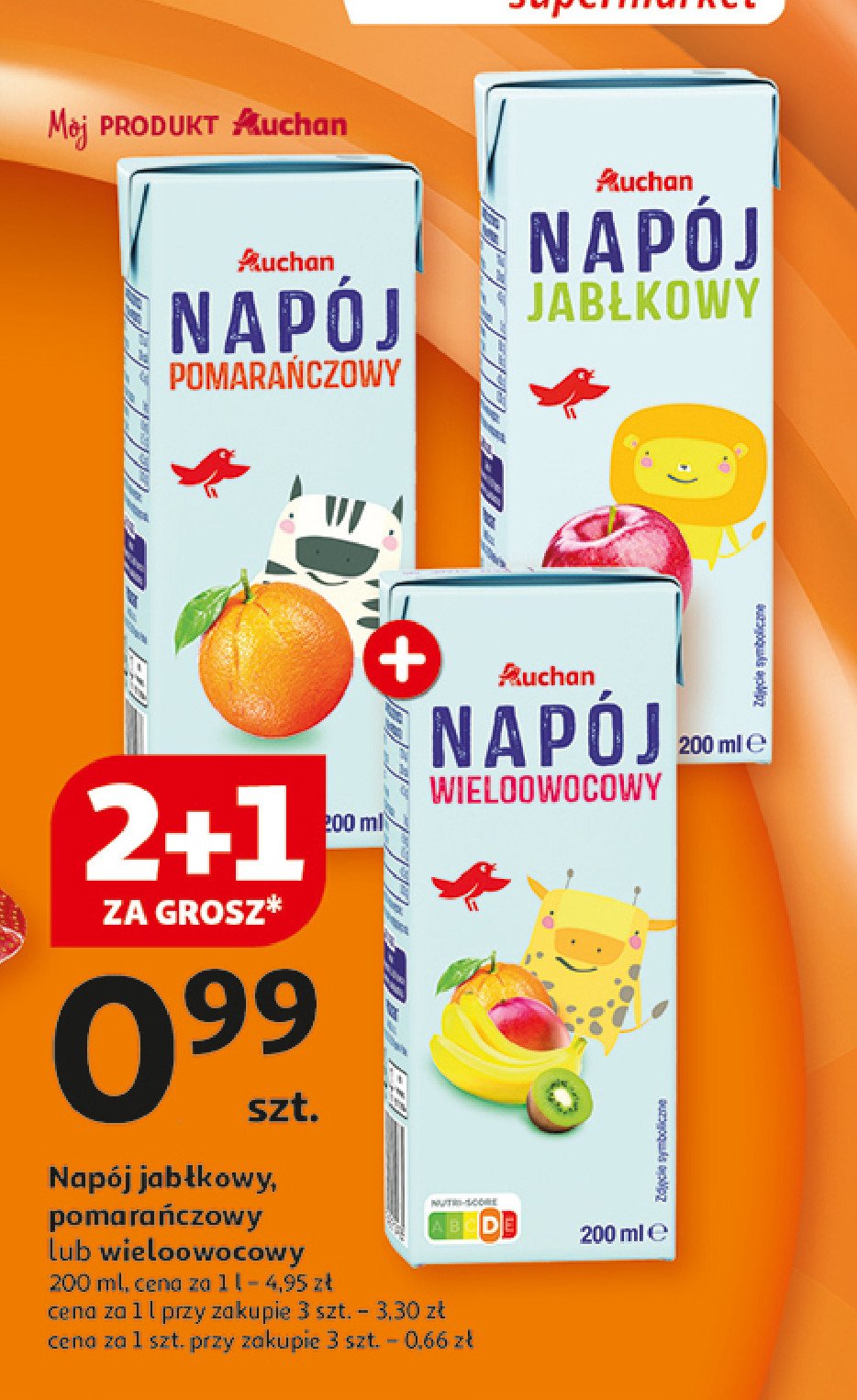 Napój jabłkowy Auchan promocja w Auchan