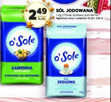 Sól kamienna jodowana O'sole promocja w Stokrotka