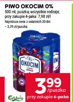 Piwo Okocim radler ciemny wiśnia 0% promocja