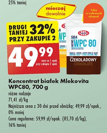 Odżywka białkowa wpc 80 waniliowa Mlekovita sba promocja