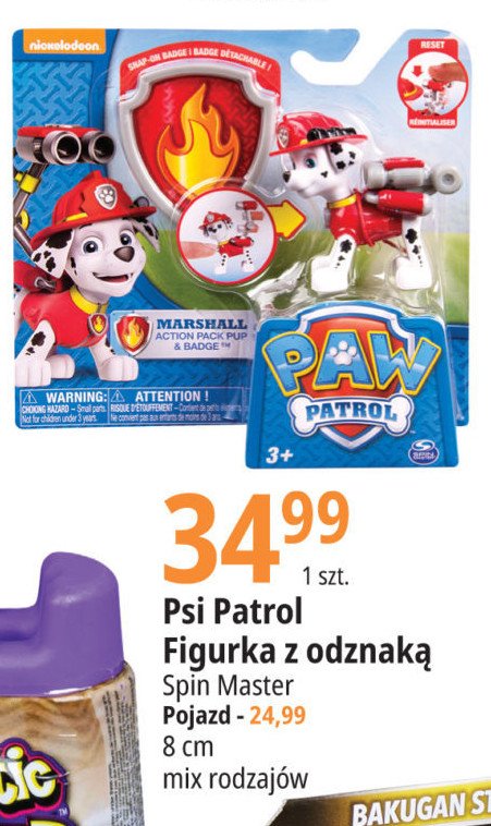Figurka paw patrol marshall z odznak膮 Spin master promocja
