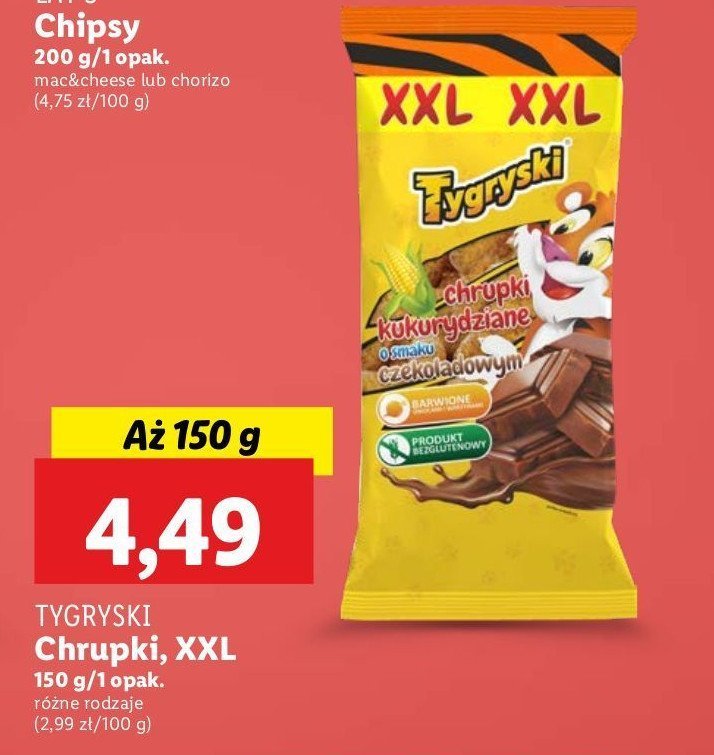 Chrupki czekoladowe Tygryski promocja w Lidl