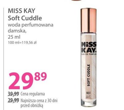 Woda perfumowana MISS KAY Soft Cuddle damska promocja w Hebe