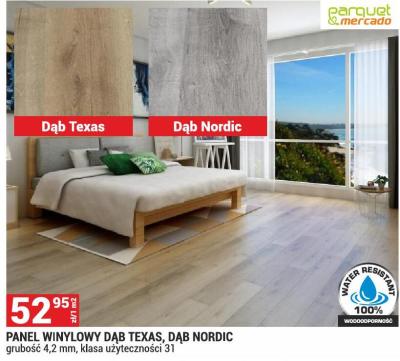 Panel winylowy Dąb Texas, Dąb Nordic promocja w Merkury Market