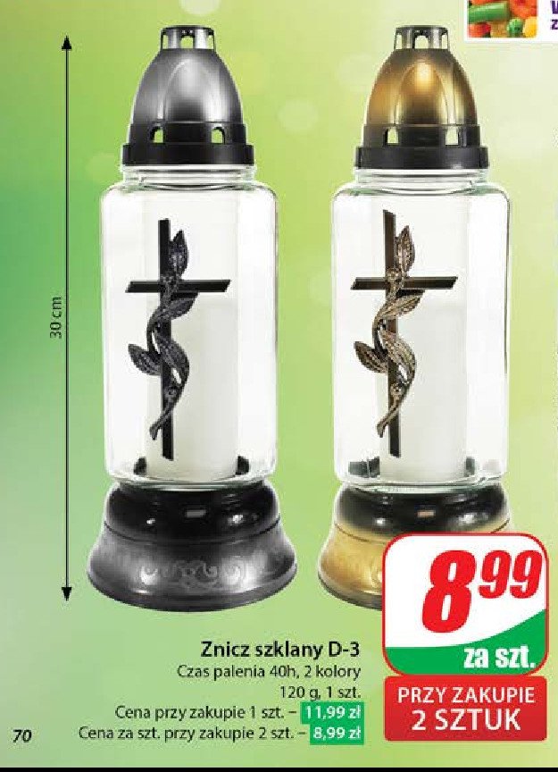Znicz szklany d-3 promocja