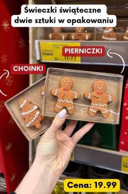 Świeczki świąteczne pierniczki i choinki promocja w Kaufland