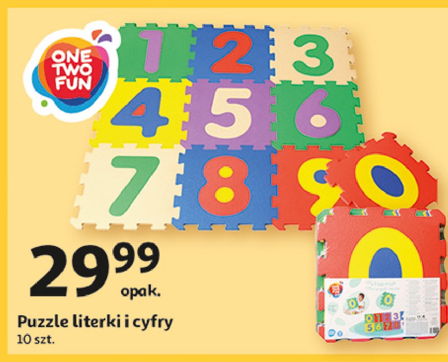 Puzzle literki i cyfry One two fun promocja