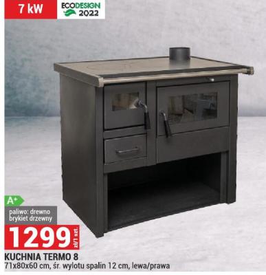 KUCHNIA TERMO 8 71x80x60 cm, śr. wylotu spalin 12 cm, lewa/prawa promocja w Merkury Market