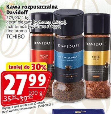 Kawa rozpuszczalna Davidoff Tchibo promocja w Prim Market
