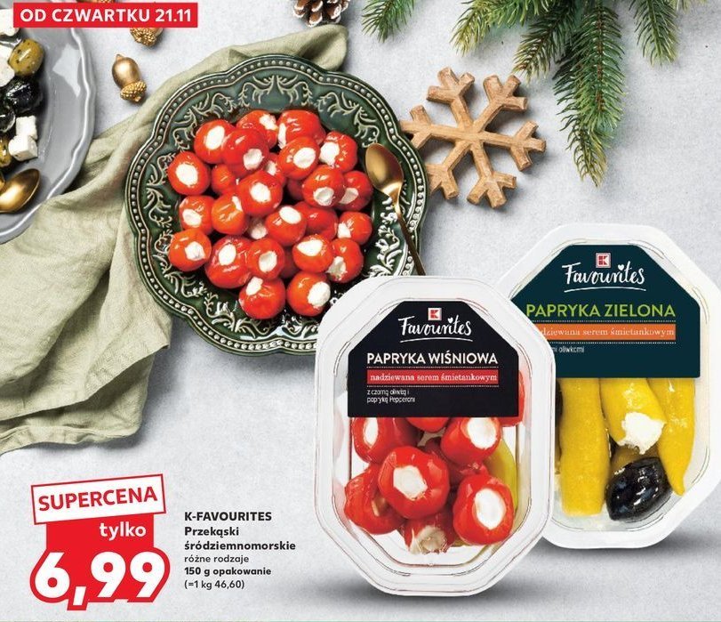 Papryka zielona nadziewana serem śmietankowym K-classic favourites promocja w Kaufland